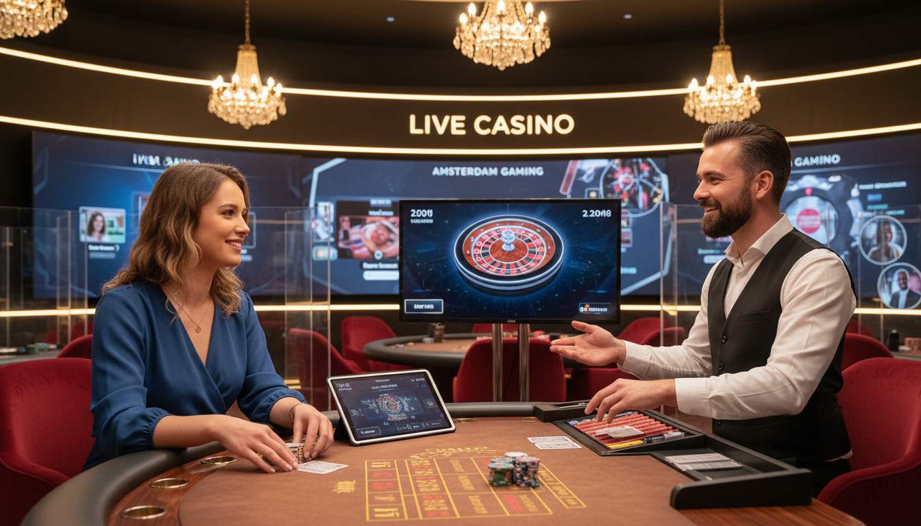 Live casino gaming experience at Meneer